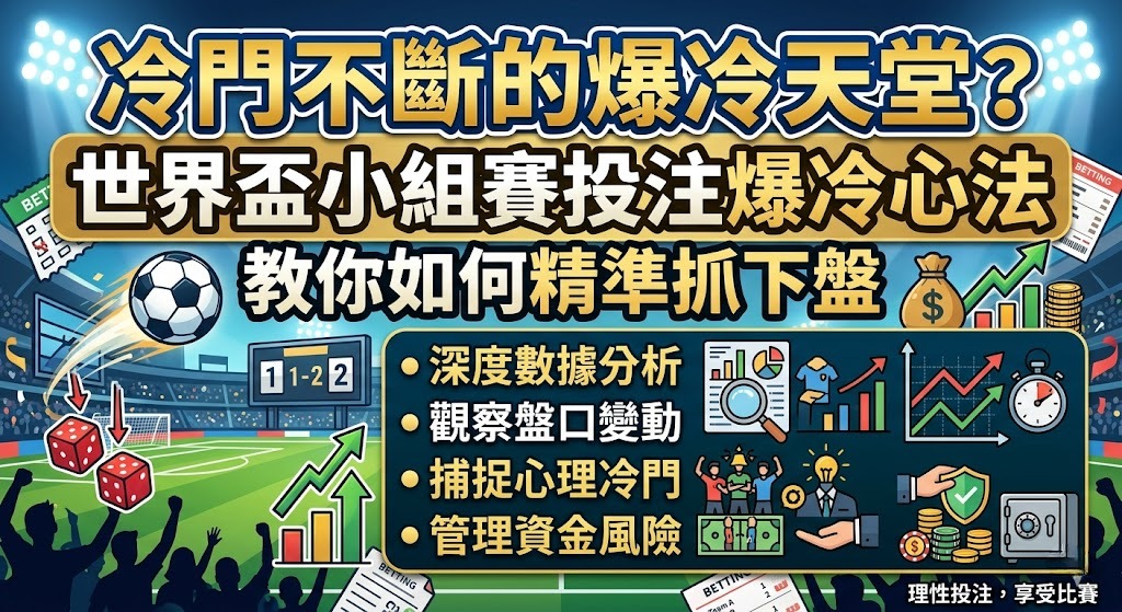 世界盃小組賽投注爆冷心法,教你如何精準抓下盤