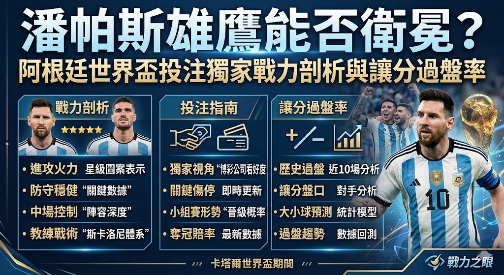 阿根廷世界盃投注獨家戰力剖析與讓分過盤率
